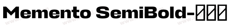Memento SemiBold字体转换